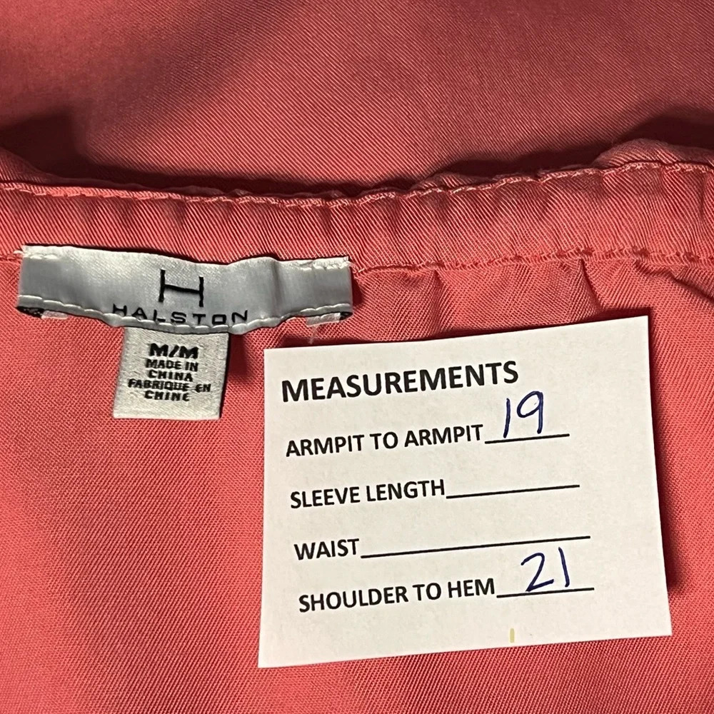 H Halston Womens Off Shoulder Peachy Top Size M, 100% Lyocell - Picture 8 of 8